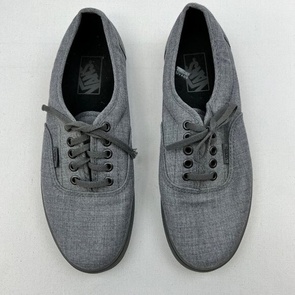 Vans Unisex Gray Canvas Casual Sneakers Mens 8 Womens 9.5 - Picture 3 of 9